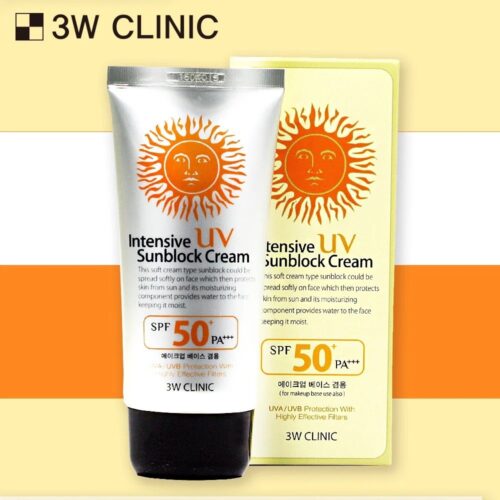 3W CLINIC - INTENSIVE UV SUN BLOCK CREAM SPF50+ PA+++