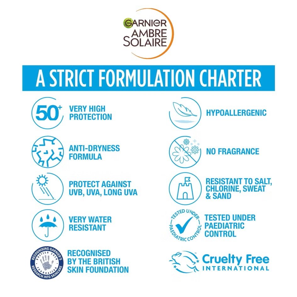 Garnier Ambre Solaire Ultra-hydrating Sun Cream SPF50+ 50ml